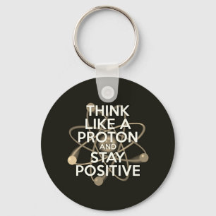 Porte-clés PENSEZ COMME UN PROTON ET RESTEZ POSITIF Vintage