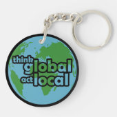 Porte-clés Pensez global agissez local (Dos)