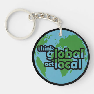 Porte-clés Pensez global agissez local
