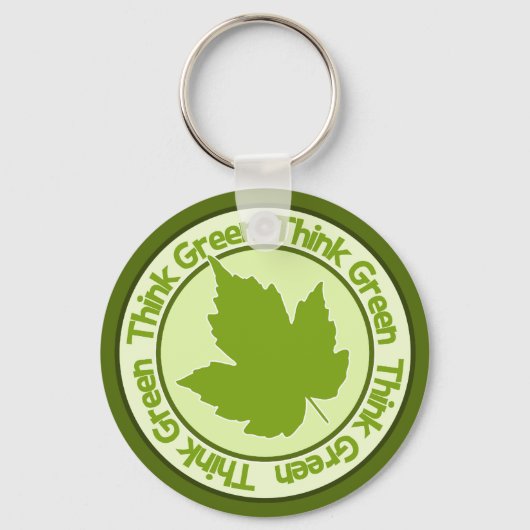 Porte-clés Pensez porte - clé vert (Recto)