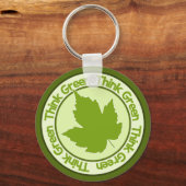 Porte-clés Pensez porte - clé vert (Recto)