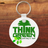 Porte-clés Pensez porte - clé vert (Recto)