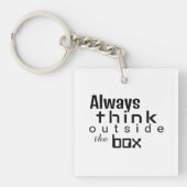 Porte-clés Pensez toujours à l'extérieur de la boîte, Citatio (Devant)