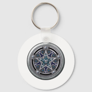 Porte-clés Pentacle féminin de l'Argent Pagan