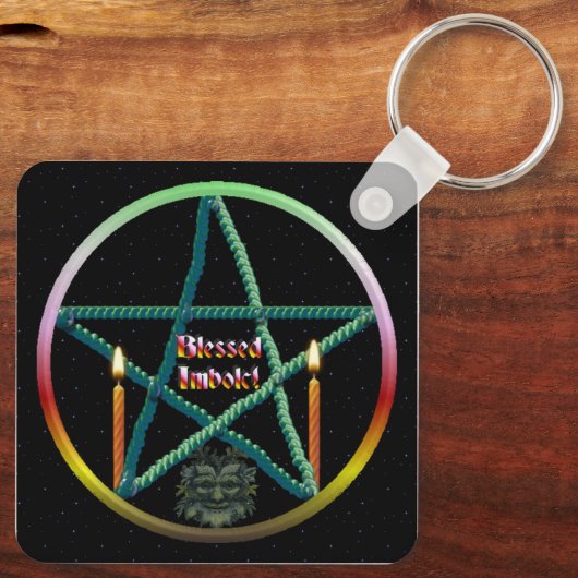 Porte-clés Pentacle Imbolc (Verso)