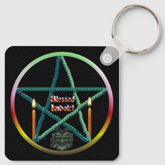 Porte-clés Pentacle Imbolc (Dos)