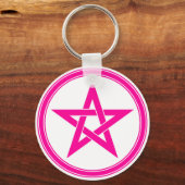 Porte-clés pentacle rose (Recto)