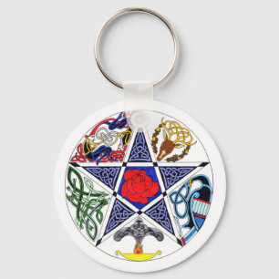 Porte-clés Pentagone étoilé celtique