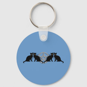 Porte-clés Pentagone étoilé magique de Wicca avec l'ensembl