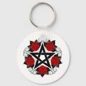 Porte-clés Pentagramme aux roses rouges (Verso)