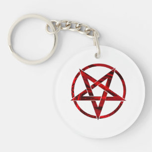 Porte-clés Pentagramme du Diable Rouge