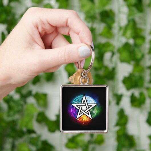 Porte-clés pentagramme du Wiccan (main)