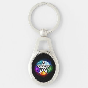 Porte-clés pentagramme du Wiccan