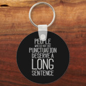 Porte-clés People Who Do Not Use Punctuation Funny Grammar (Recto)