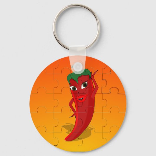 Porte-clés Pepper Rouge Diva Puzzle (Recto)