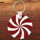 Porte-clés Peppermenthe Candy Swirl Rouge et blanc (Recto)