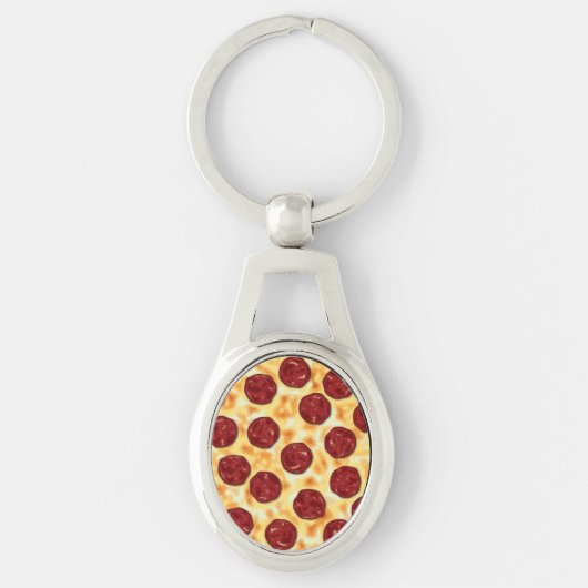 Porte-clés Pepperoni Pizza Motif (Devant)