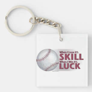 Porte-clés Perdre la compétence gagner la chance Baseball