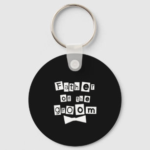 Porte-clés Père de blanc de marié sur le noir