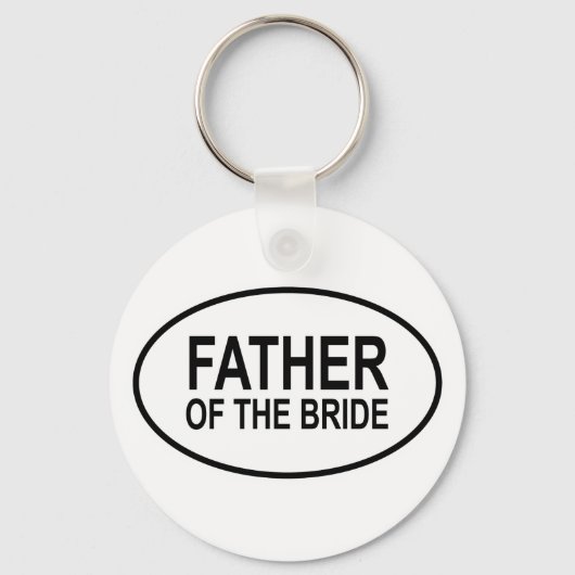 Porte-clés Père de la Mariage mariée Oval (Recto)