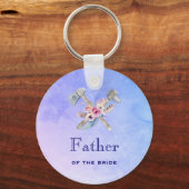 Porte-clés Père de la mariée Aquarelle Tomahawk (Recto)