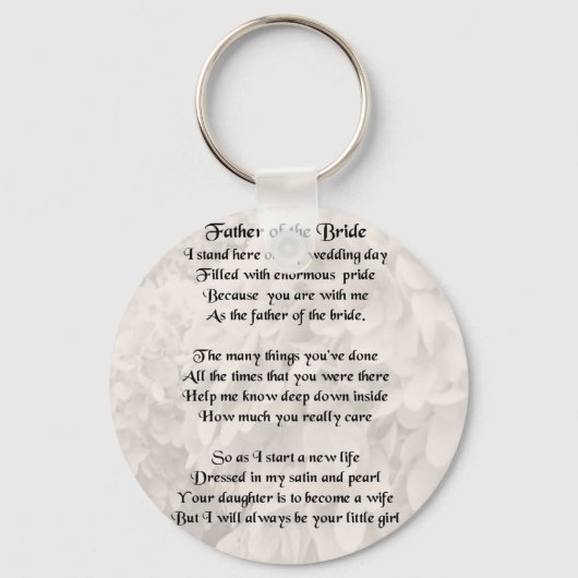 Porte-clés Père de la mariée - Blanc (Recto)