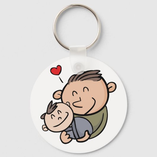 Porte-clés Père Et Bébé (Recto)