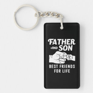 Porte-clés Père Fils Amis Fist Bump Chemise Père Jour