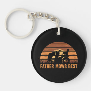 Porte-clés Père Mows Meilleur soin de pelouse Papa Mowing Gar