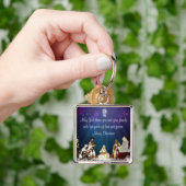 Porte-clés Père Noël à la Nativité (main)