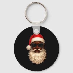 Porte-clés Père Noël afro-américain cool Noël Pyjama de Noël