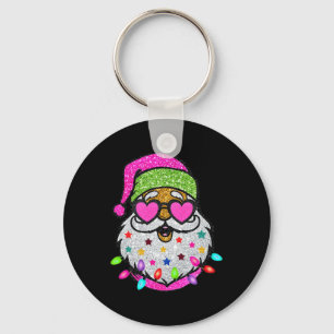 Porte-clés Père Noël Amusante Avec Lunettes De Soleil Noël Ro
