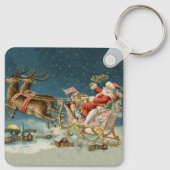 Porte-clés Père Noël Antique Sleigh Reindeer (Dos)