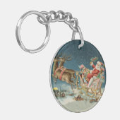 Porte-clés Père Noël Antique Sleigh Reindeer (Devant gauche)
