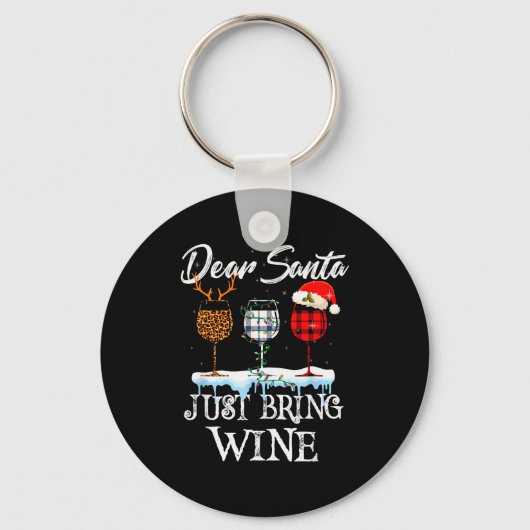 Porte-clés Père Noël apporte juste du vin Costume de pyjama d (Recto)
