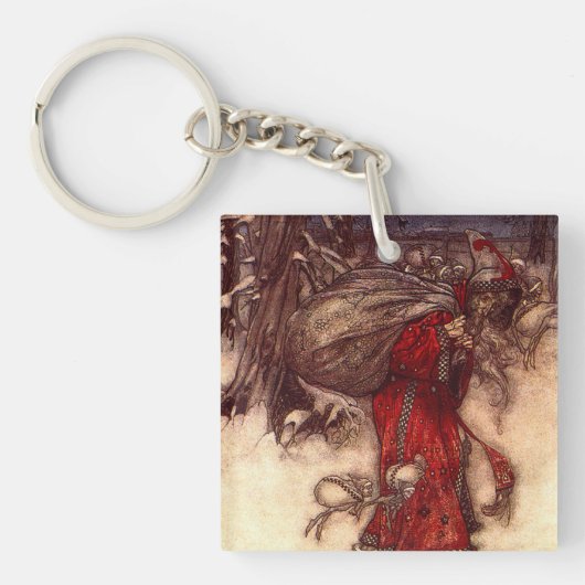 Porte-clés Père Noël Arthur Rackham (Devant)