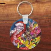 PORTE-CLÉS PÈRE NOËL AVEC CADEAUX (Recto)