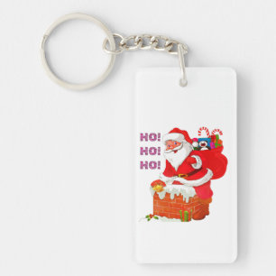 Porte-clés PÈRE NOËL AVEC DES PRÉSENTS DE NOËL, OH ! Oh ! Oh