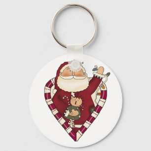 Porte-clés Père Noël avec des t-shirts et cadeaux Ragdoll