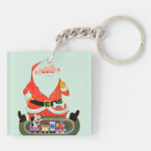 Porte-clés Père Noël avec le train (Dos)