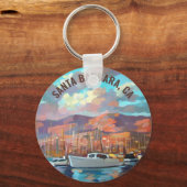 Porte-clés Père Noël Barbara, CA, États-Unis (Recto)