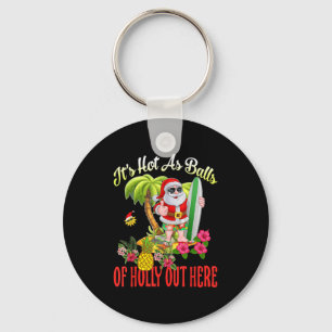 Porte-clés Père Noël Beach Hot Dès Noël Holly Drôle En Juil
