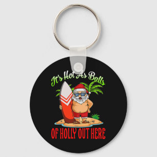 Porte-clés Père Noël Beach Hot Dès Noël Holly Drôle En Juil