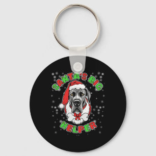 Porte-clés Père Noël Big Helper Great Dane Amoureux des chien