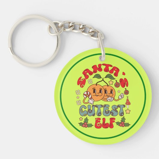 Porte-clés Père Noël Cutest Elf Sublimation-80881 (Devant)