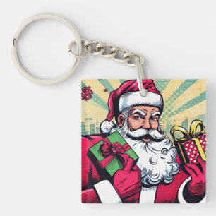 Porte-clés Père Noël de bande dessinée/Noël 