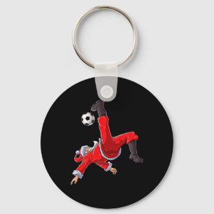 Porte-clés Père Noël de Noël Football Bicyclette Coup de pied