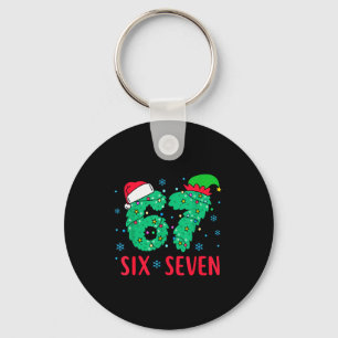 Porte-clés Père Noël dit six sept 67 Mème Noël Vacances 6 7