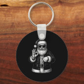 Porte-clés Père Noël drôle 6 7 Création de mème _ Humour de m (Recto)