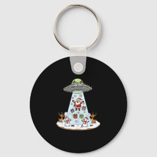 Porte-clés Père Noël drôle Ufo Livraison Joyeux Renne Bonhomm